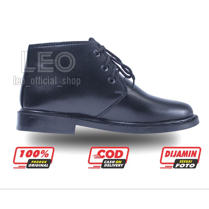 Sepatu PDH DOFF Satpam Security TNI Tali Pria Sepatu Dinas PDH TNI Polri Hitam Pria Tanpa Resliting Sepatu Kerja Dinas Guru PNS Kantor Satpam - KY04