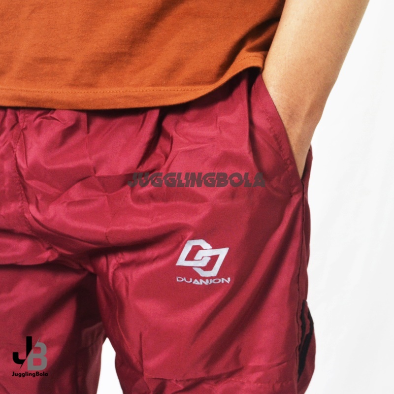 Celana Pendek Parasut 3/4 Tali Serut Selutut Bawahan Olahraga Regius by Duanjon untuk Pria Wanita Unisex Murah