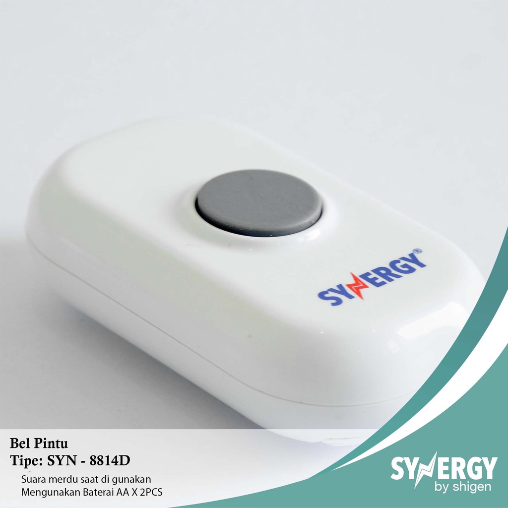 Bel Pintu/DoorBell Wireless SYNERGY by Shigen Tanpa Kabel SYN-8814D/DC