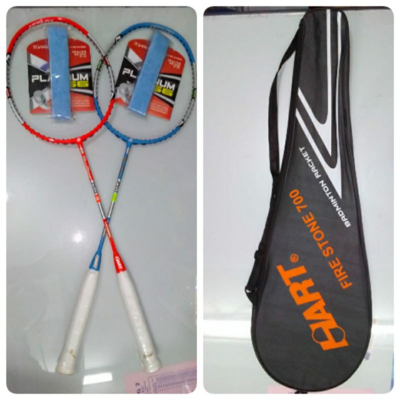 Raket bulutangkis hart power shot divensif& ofensiep tarikan 30lbs senar ultimek bonus grip