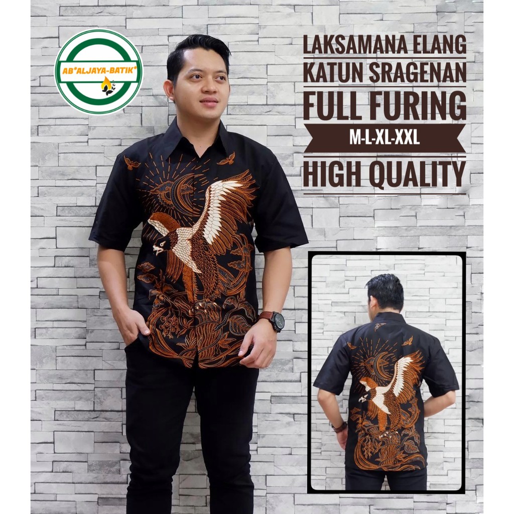 LAKSAMANA ELANG ALJAYA KEMEJA BATIK SOLO PRIA LENGAN PENDEK PANJANG LAPIS FURING ATASAN PREMIUM MODERN KATUN HALUS PASREN EMAS NAGA PAGODA KUPU TAMPAN KETAMAN GESEM GEBER SEKARAN CEMANI MOON GEBETAN IKKI MOCCA NIRWANA KUPU MAHKOTA RUMEKSA KEMBANG EMAS AHY