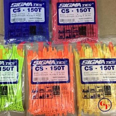 

✳ Kabel Ties / Cable Tie Sigma 150 T Warna Biru Pink Hijau Orange Kuning - Biru ♣