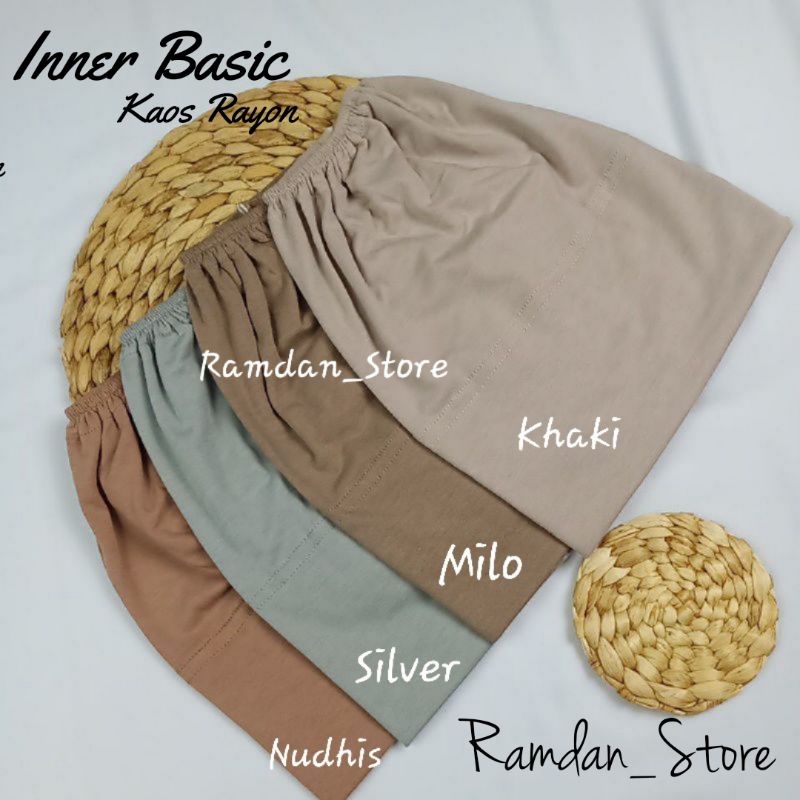 Ciput Basic Kaos/Inner Basic/Daleman Hijab/Ciput Kaos Rayon/Bandana Arab Kaos