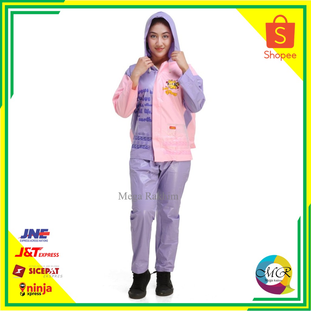 Jas Hujan Mantel Hujan Karet Model Baju Jaket Celana Remaja Elmondo Pria Wanita Dewasa Jaket Hujan