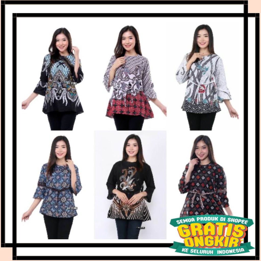 BATIK SEMARANG MURAH - TERBARU TERKINI / Atasan Batik Dolby Dolbi Dobby Doby Tenun Sutra Tulis