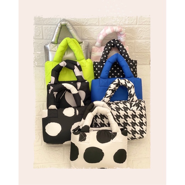 PETITE PILOW BAG cute pattern / pattern pillow bag / pattern puff bag / mini totebag