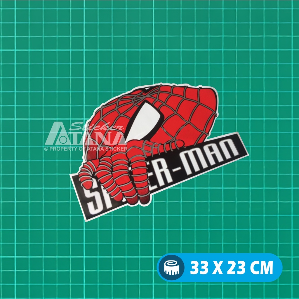 Stiker Printing Spiderman Sticker Sablon Jumbo Besar Vinyl Graftac Spidey Marvel Super Hero Peter Parker Dashboard Motor Matic Kaca Mobil Belakang Truck Laptop Gerobak Jualan Dinding Kamar