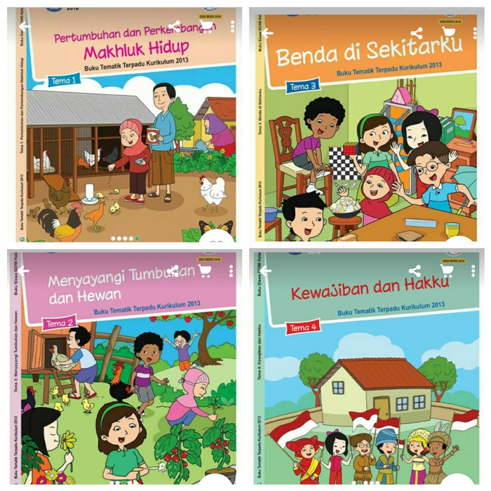 

❤BISA COD❤ Buku kurikulum 2013 kelas 3 tema 1,2,3,4 (1set) .