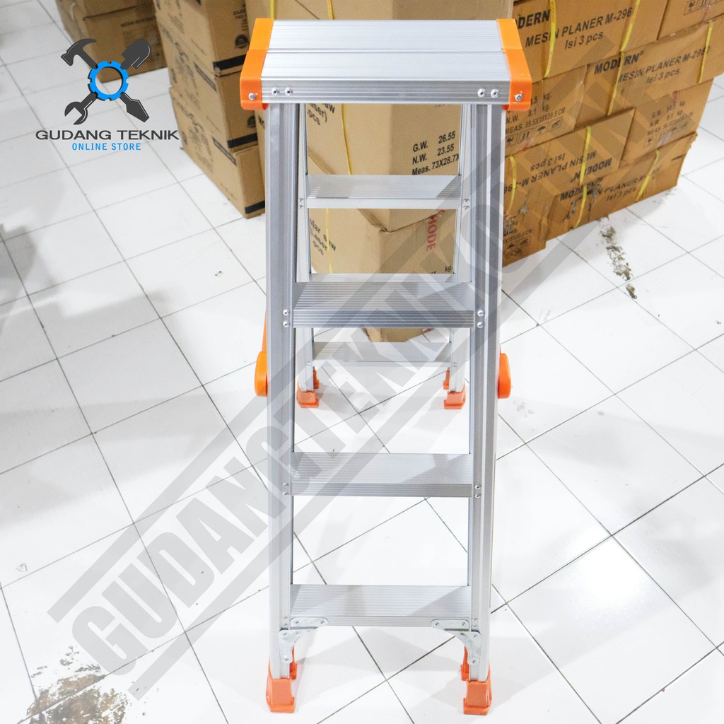 Tangga Lipat Aluminium Tipe A Double XENON Tangga Lipat Alumunium 4S 1,2Meter A Type Ladder 4 Steps