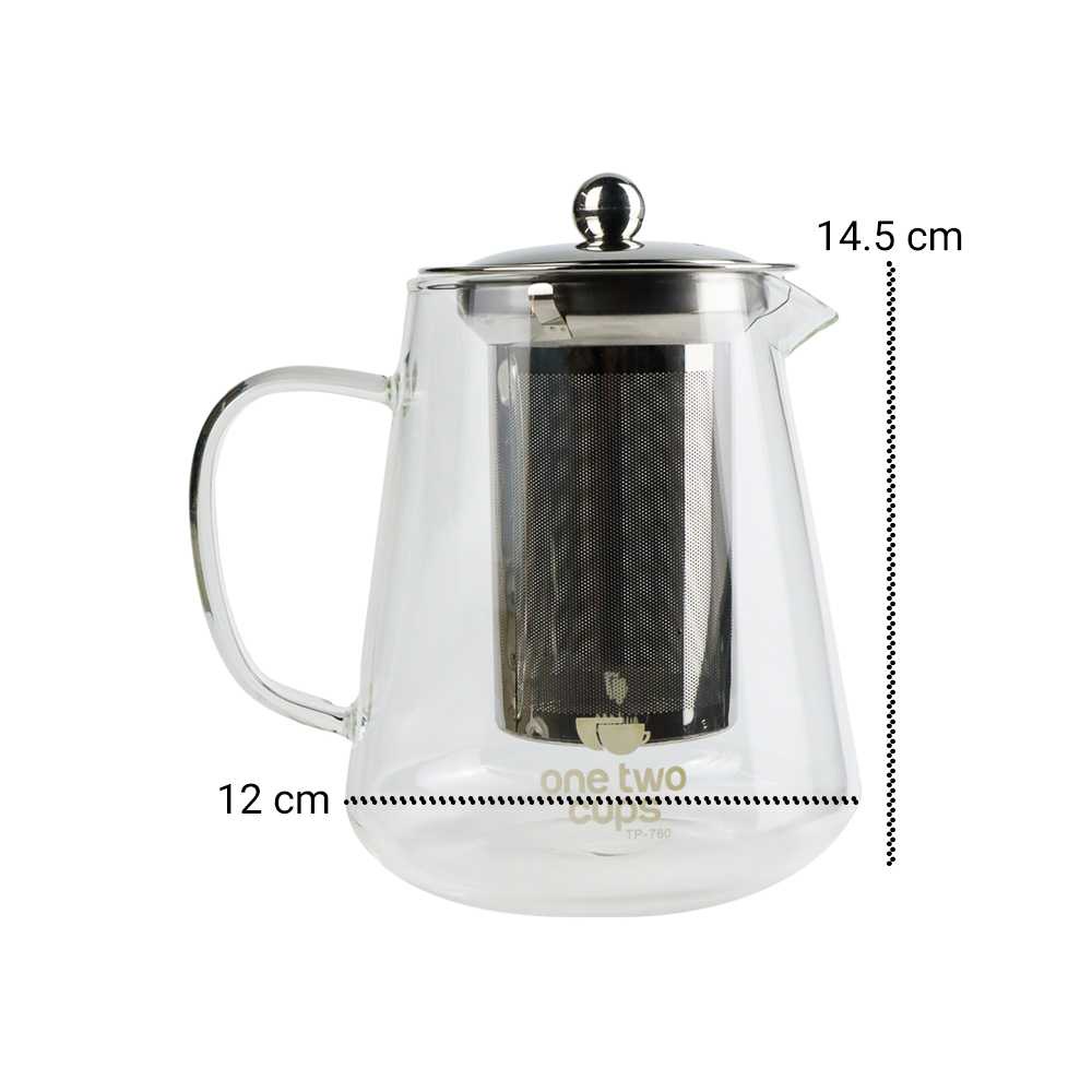 Teko Pitcher Teh Kopi Kaca Aesthetic Dengan Saringan Stainless Ceret Kaca Anti Panas Chinese Teapot Maker One Two Cups