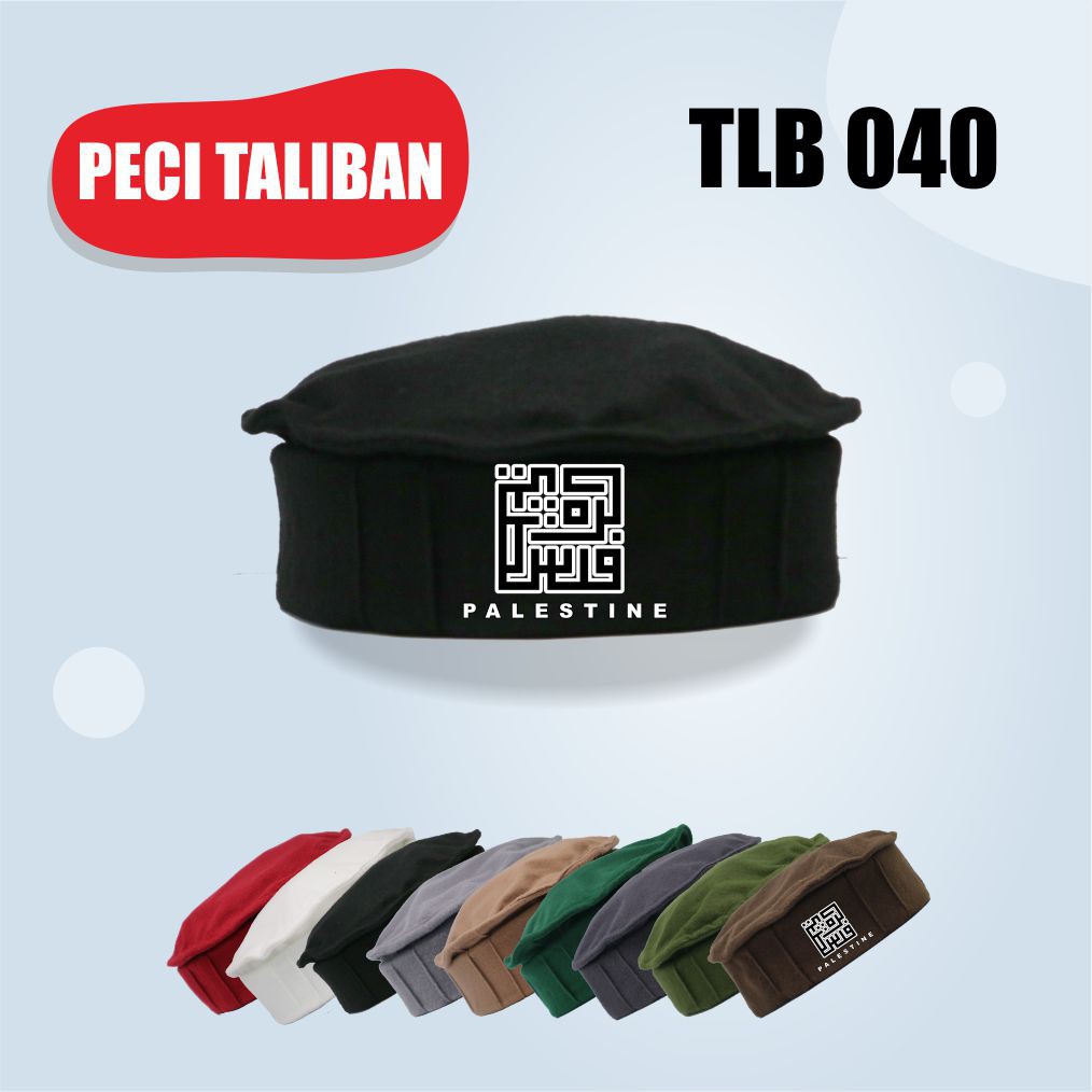 Peci Taliban Original Peci Kopiah Pakol Kaligrafi Palestine Kotak Topi Muslim Rosalhat Kopiah Afgani