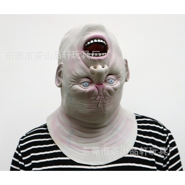 TOL-67 topeng latex full head kepala kebalik devil mask halloween cosplay prank pesta kostum