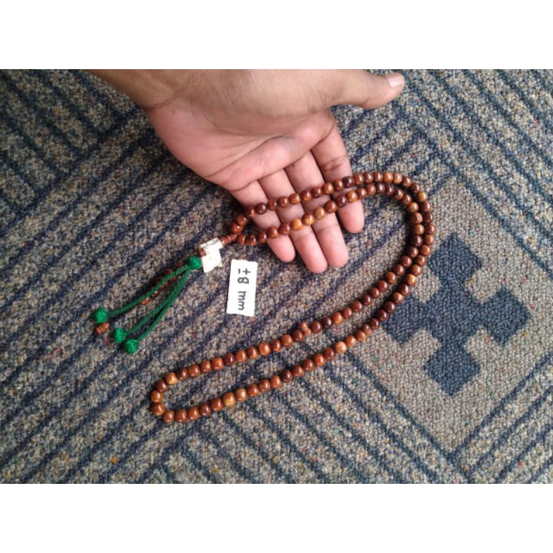 tasbih kokka bulat coklat rumbai ± 8 mm ( 8mm ) 99 butir ( kauka kaukah pukah pukaha kuka )