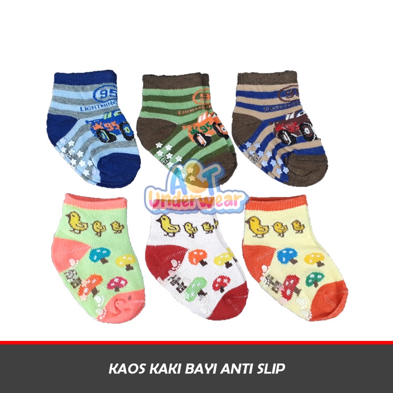 AT204-Kaos Kaki Bayi anti slip/kaos kaki anak/balita