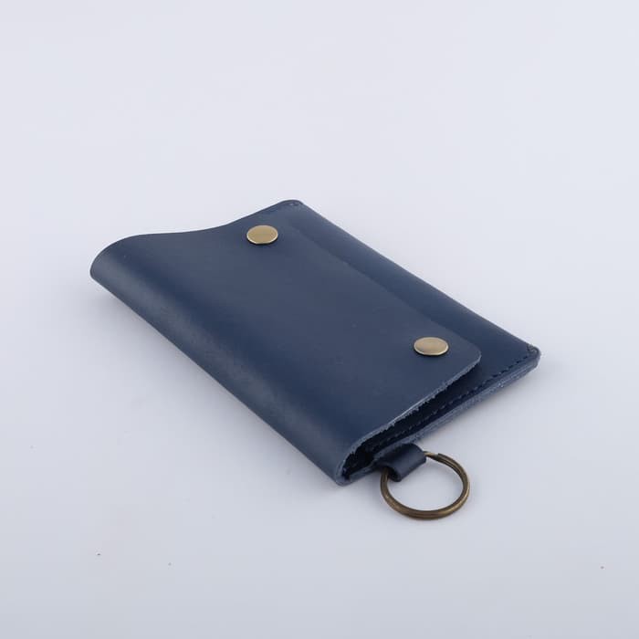 Dompet Passport model gantung kulit sapi asli biru PHPW090