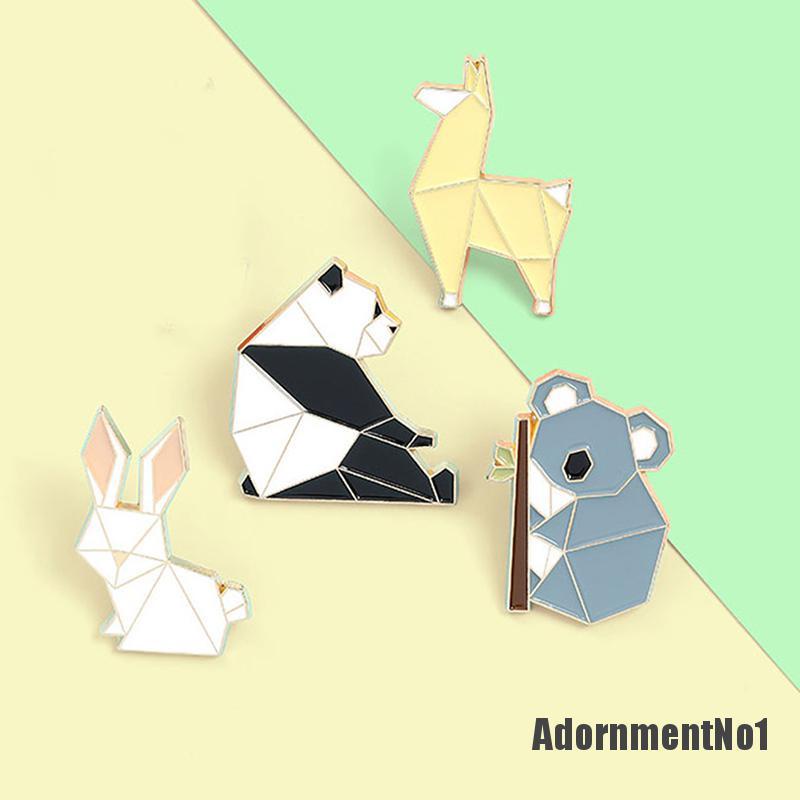 (Adornmentno1) Bros Pin Enamel Bentuk Panda / Koala / Alpaca / Kelinci Untuk Aksesoris Pakaian