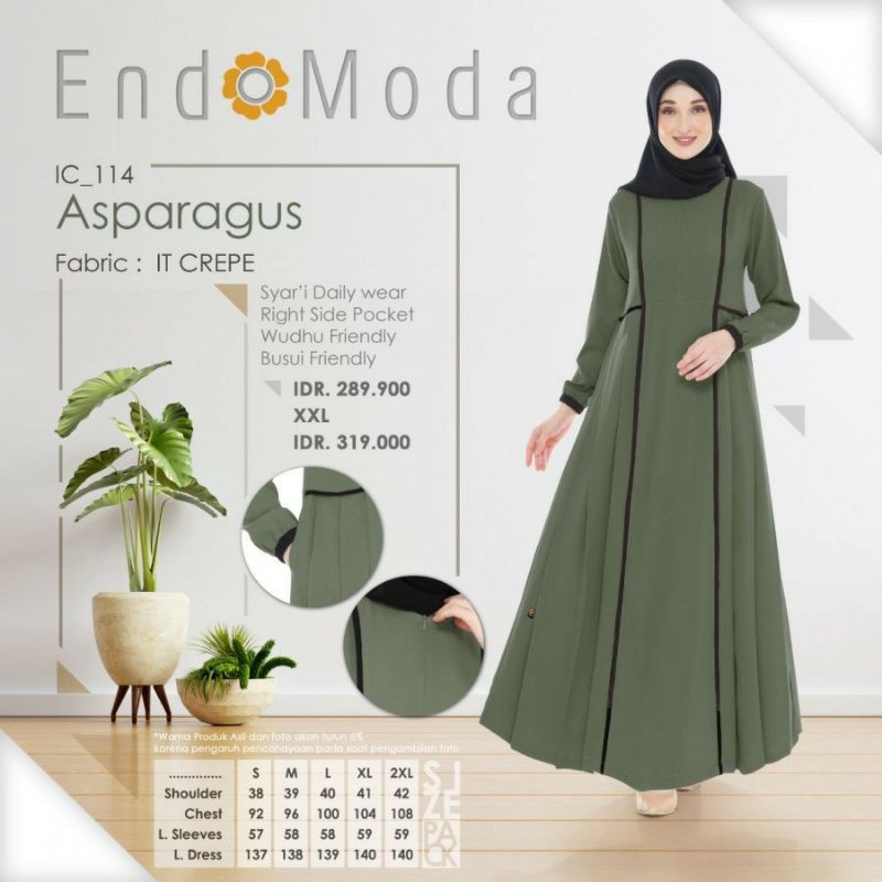 Dress Simpel - Gamis Polos elegant - Gamis Busui Endomoda Original