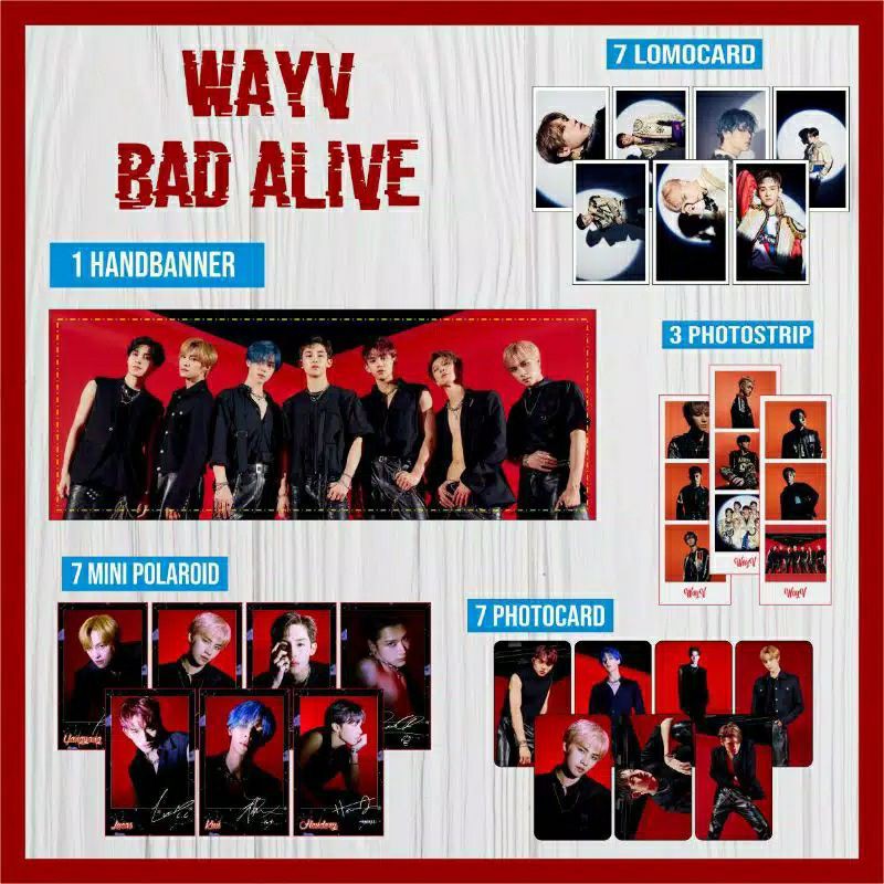 

PAKET SUPER HEMAT KPOP WAYV BAD ALIVE (FANKIT 25k)