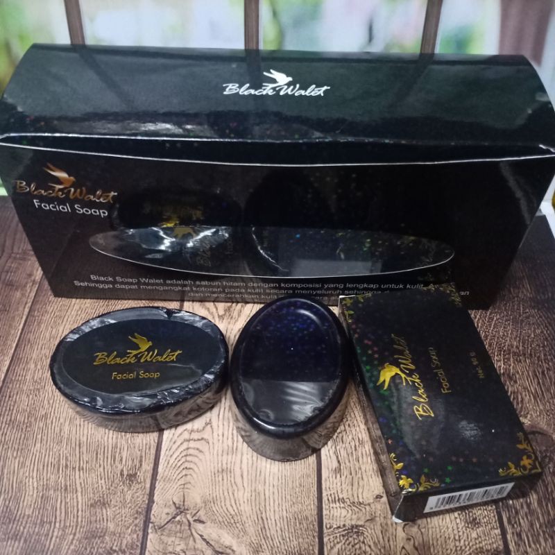 [12 pcs] Sabun Walet Oval Hitam