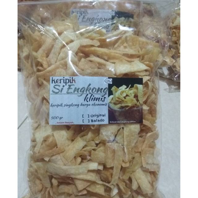 

Kripik singkong si engkong klimis, balung kethek, cemilan sehat murah 500gr