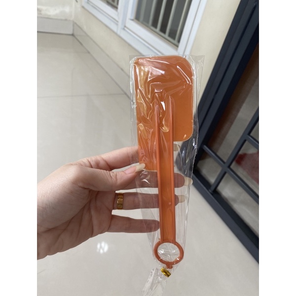 Gelas Minum Plastik _Piring Makan Bulat Plastik _Mangkok Makan Bulat Bakso Plastik_Sendok Makan Plastik_Terlaris Termurah Berkualitas ( 1pcs ) claris-Sendok cabe orange