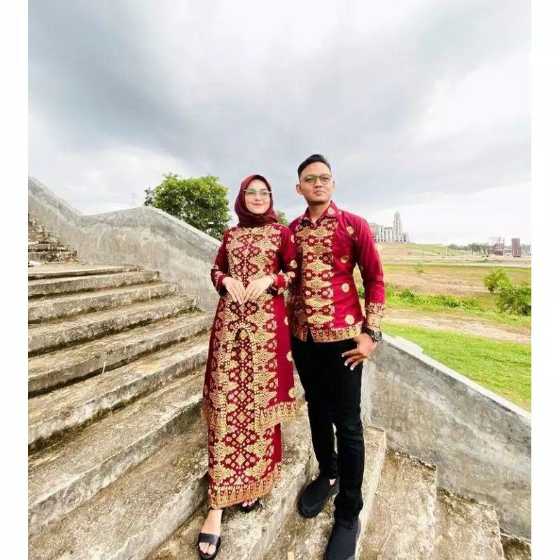 COUPLE SET KURUNG U MOTIF BATIK SONGKET PALEMBANG