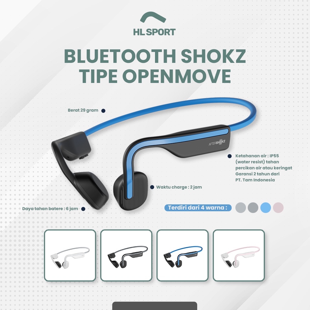 Bluetooth Headset OpenMove Shokz Aftershokz Wireless Bone Conduction Headphone