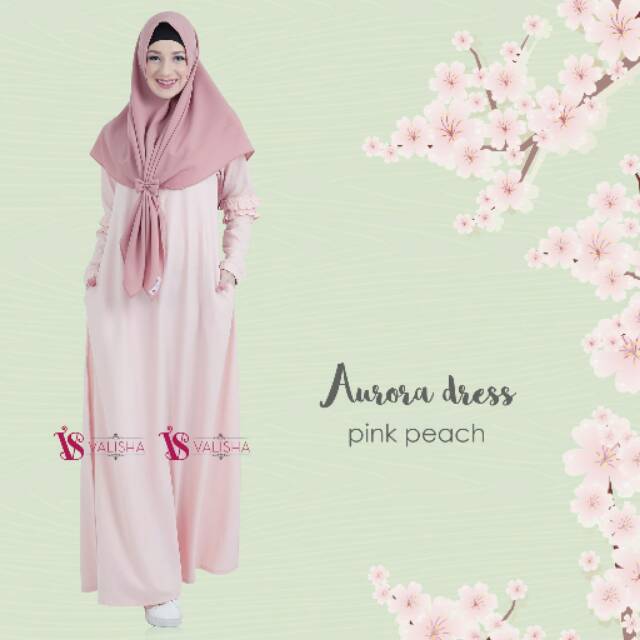 VALISHA AURORA DRESS BASIC GAMIS MAXI SYARI ORIGINAL BAHAN PREMIUM LADY ZARA CREPE