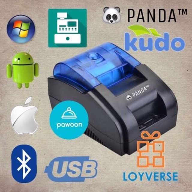 MINI PORTABLE/MOBILE RECIEPT POS PRINTER PANDA PRJ-58D 58MM KERTAS THERMAL KASIR/PPOB(USB+BLUETOOTH)-2