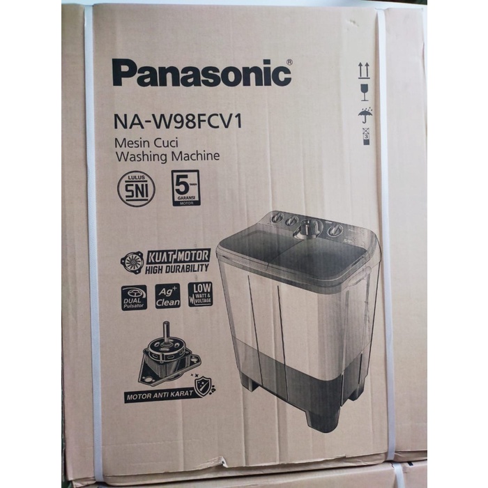 PANASONIC MESIN CUCI 2 Tabung 9.5 Kg Low Watt NA-W98FCV1