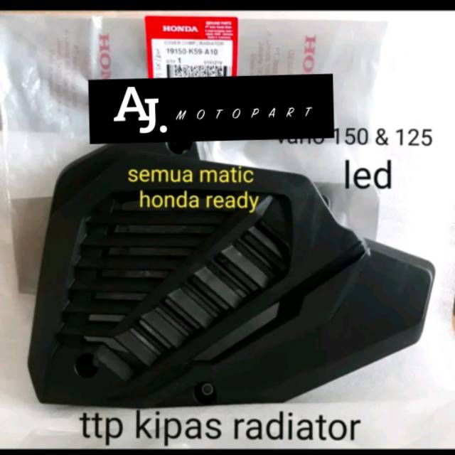 Tutup kipas radiator vario 150 dan 125 Led ori ahm