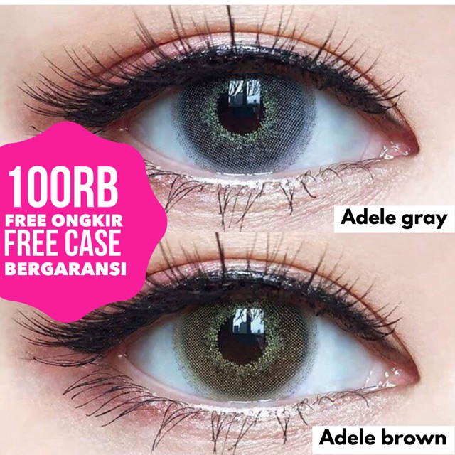 Softlens Adele gray brown blue pretty doll korea