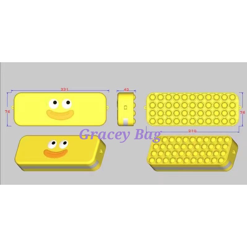 Tempat Pensil Pop It / Pencil Case Pop It Impor