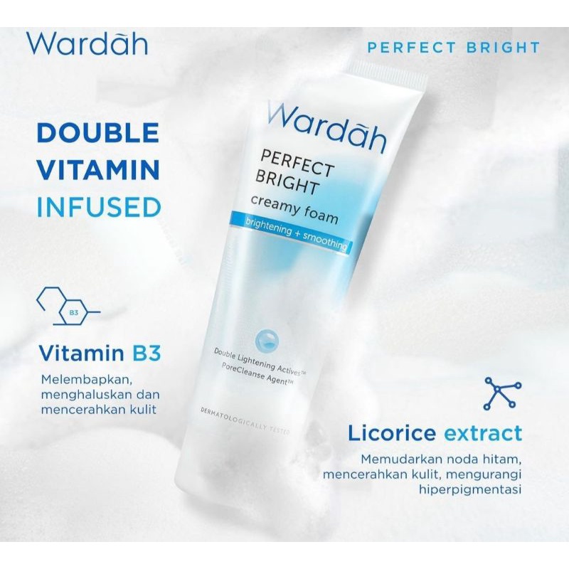 Wardah perfect bright creamy foam 60ml