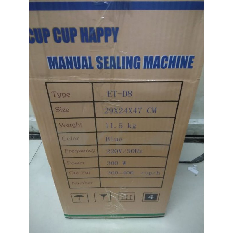 MESIN SEALING TUTUP CUP MANUAL HAPPY ET-D8/MESIN PRES TUTUP CUP BOTOL POP ICE JUS BOBA CAPCIN