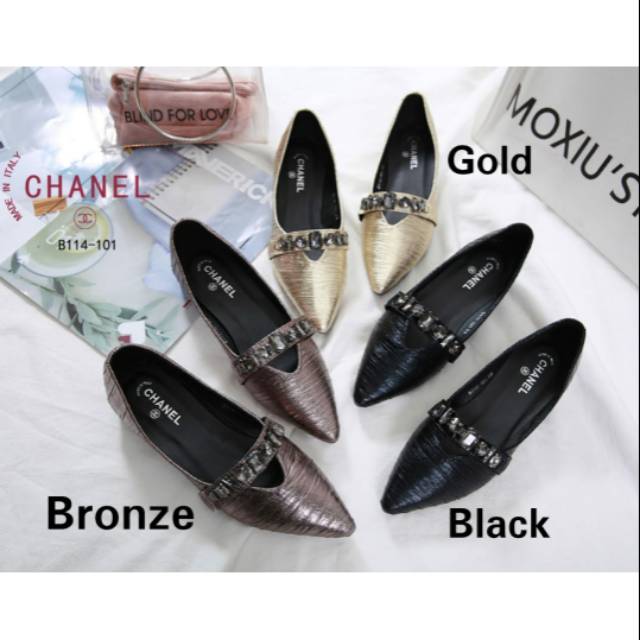 Bisa tawar Flats Shoes Chanel • B114-101