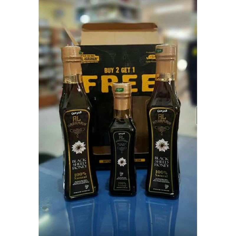 

Madu Habbatussauda al haramain mesir 500gr+500gr free 250gr