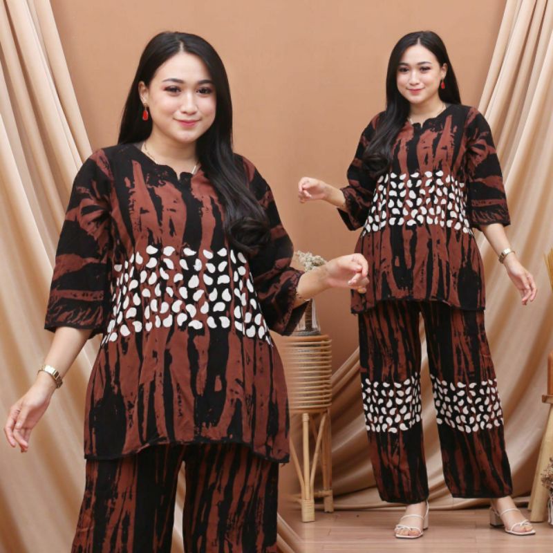 TERLARIS ONE SET SETELAN BATIK TYE DYE | SETELAN BATIK PEKALONGAN