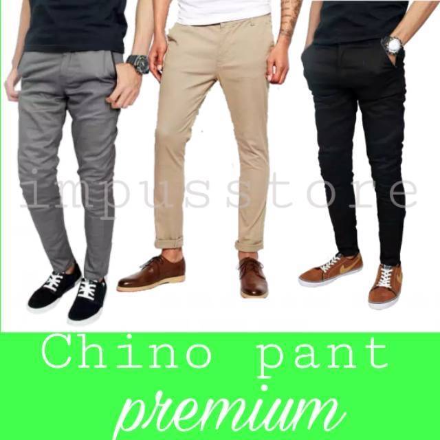 Chino UKURAN JUMBO 27-38 CHINO BIG SIZE BARAZHA ABU TUA MOCCA BLACK CREAM