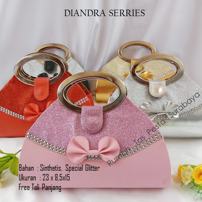 Tas Elegant,Tas Lucu,Tas Murah,DIANDRA OVAL SILVER