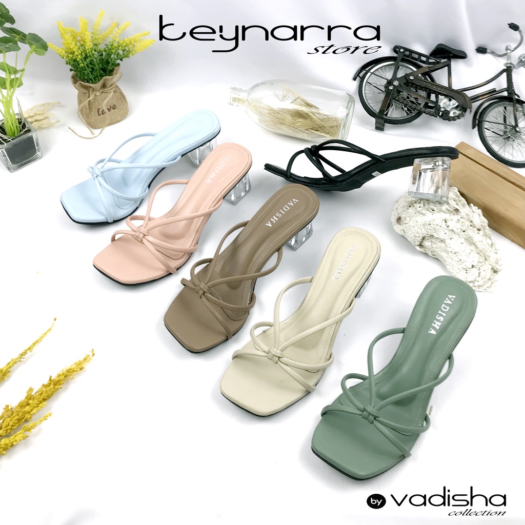 VADISHA MONA Sendal Wanita, Sendal Heels/ Sendal Hak Kaca 5cm CM-305 By.Keynarra Store