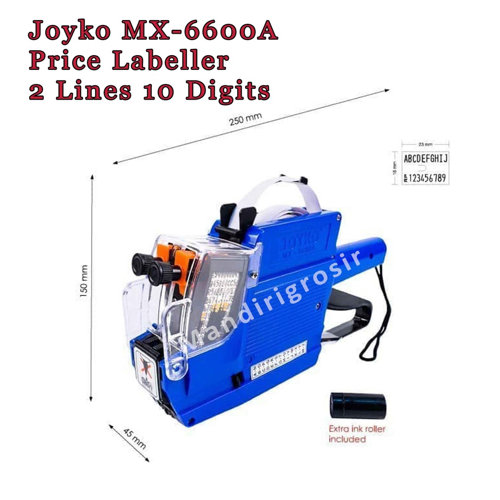 Price Labeller * Joyko * Alat Label MX-6600A * 2 Lines 10 Digits