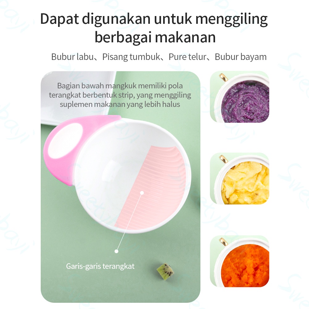 Sweetybayi Baby food maker peralatan makan bayi food masher bowl