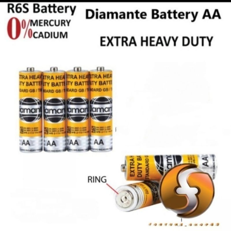 DIAMANTE BATTERY AA 1,5V EXTRA HEAVY DUTY