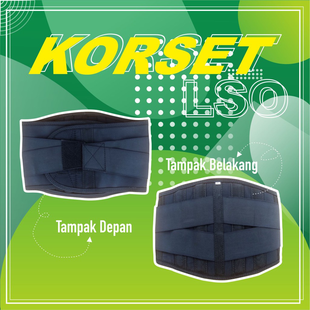 (HITAM) Korset Sakit Pinggang / Korset Kesehatan / Korset Nyeri Pinggang / Korset LSO /Korset Lumbal