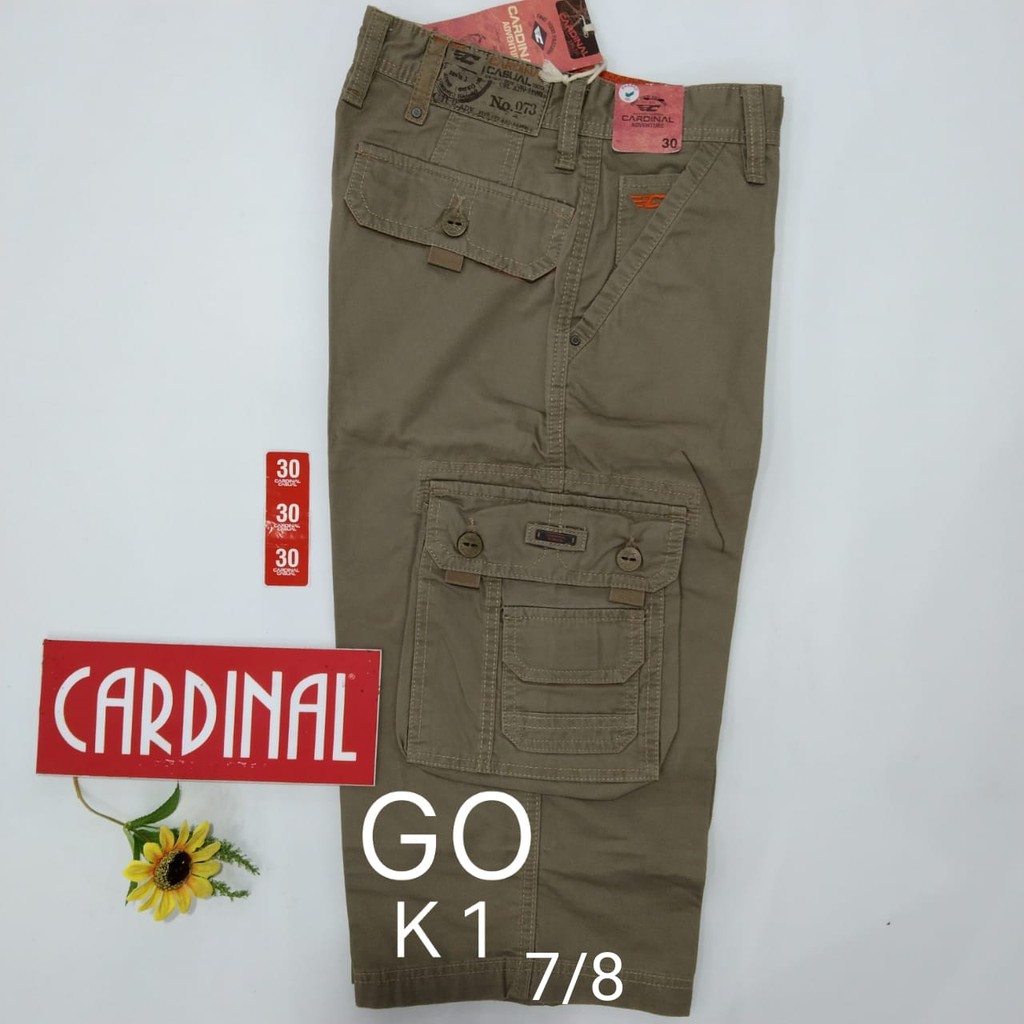 gof 30-KPL 2 CARDINAL KEMPOL CASUAL Celana Pendek Cowok Celana Kempol/Cargo Fashion Pria Bagus