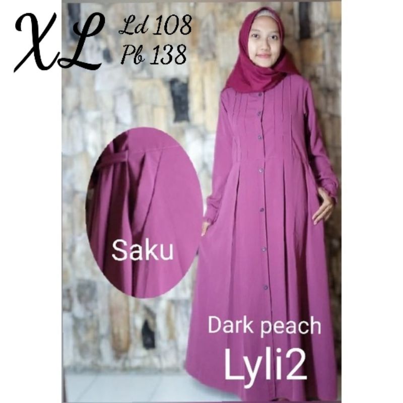 GAMIS ZAHRANI WOLFIS POLOS  LYLI MANSET KRIWILtali samping ) Gull Kamcing  size XL