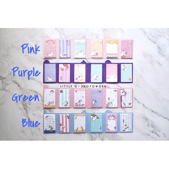 Unicorn Sticky Note Lipat/POST IT/PENANDA BUKU/STICKY NOTES TERMURAH-1