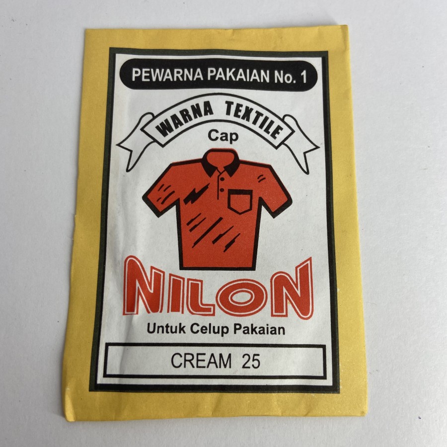 Wenter NILON CREAM 25 Pewarna Kain Pakaian Textil Permanen Jeans Silk Tie Dye Prakarya Kerajinan Craft Crafting Art Seni Kesenian Kertakes Homestuff Peralatan Perlengkapan Paint Painting Air Water Cet DIY Pewarna Colour Color Grosir Prakarya Malang