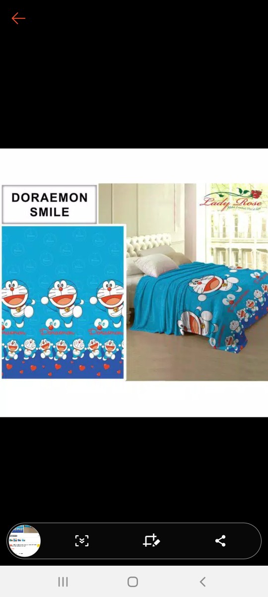 Selimut Anak Anak Lady Rose Uk. 160x200 Cm Motif Doraemon, Finding Nemo Dan Stitch